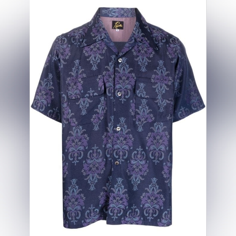 13. Nwot Needles Baroque Pattern Button Up Shirt - image 1